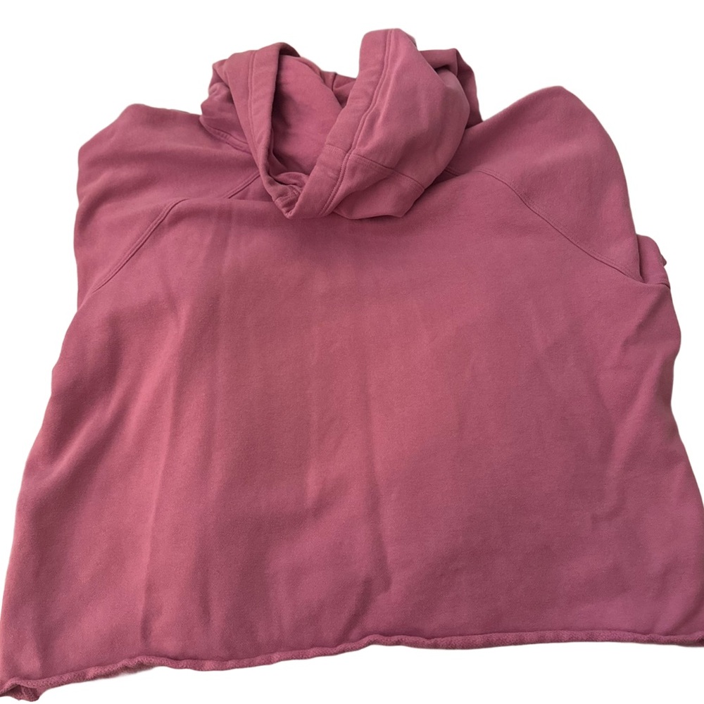 CALVIN KLEIN Cropped Hoodie XL Pink‎ Logo Drawstring - Picture 2 of 3